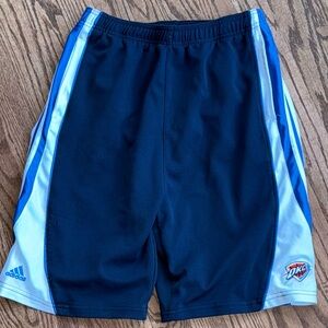 Adidas Blue and White Oklahoma City Thunder  Athletic Shorts